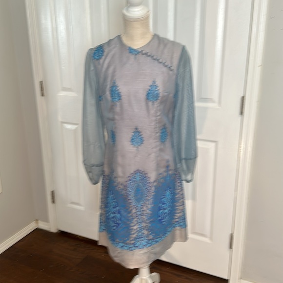 Excellent Condition Vintage Alfred Shaheen Painted Dress - Picture 3 of 17